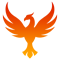 a vibrant phoenix rising with striking orange and red feathers representing rebirth and strength a powerful symbol of resilience and renewal six feathers radiating energy